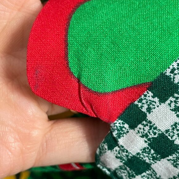 Christmas Apron Tree Presents Pockets Handmade Novelty Gift Red Green Holiday - Picture 11 of 13